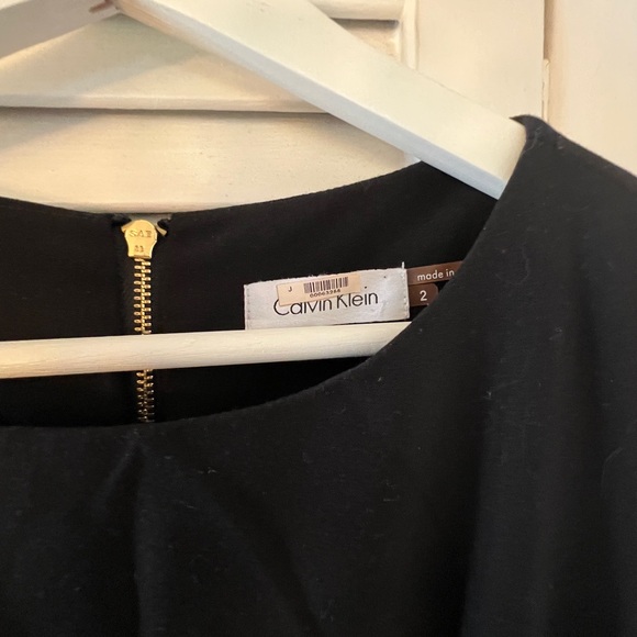 Calvin Klein Black Midi Dress with Buckle Detail - Picture 3 of 4